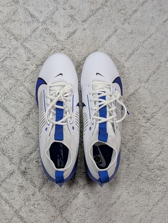 Nike Vapor Edge Pro 360 2 White Hyper Royal Football Cleats Mens 15 FQ4044-102